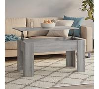 MNISDFL Table de chevet pour canapé, table de chevet, table pour ordinateur portable, table basse, gris sonoma, 101 x 49 x 52 cm, matériau en bois, convient pour salon, chambre à coucher, bureau