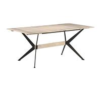 MNISDFL Table de conférence Table de bar Table de balcon Table à manger 180 x 90 x 76 cm Bois Massif Manguier Facile à assembler