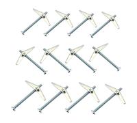 Mnixy Ancrage à Bascule en Acier, M5 x 75mm, M6 x 75mm, M6 x 100mm, Lot de 12