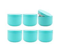 Mnixy Lot de 20 boîtes à bougies vides en fer blanc pour la fabrication de bougies - Pour thé, café, bonbons, chocolat, sucre, épices (bleu ciel)