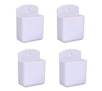 Mnixy Lot de 4 supports de télécommande blancs auto-adhésifs pour la maison, le bureau, la chambre à coucher, le salon