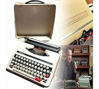 MNJVCFDS Machine À Écrire Manuelle Vintage - Machine À Écrire Portable Rétro Classique pour Écrivains, Design Élégant, Ruban Noir Et Rouge À Double Bobine, pour Le Traitement De Texte Nostalgique