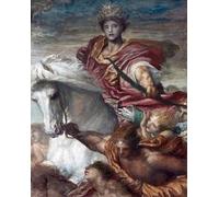 MNMSBFXQ Peinture Célèbre Art Imprime Image Abstrait Impressions Artistiques les Quatre Cavaliers de l'Apocalypse le Cavalier au Cheval Blanc de George Frederic Watts pour Salon 60x90cm