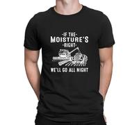 mno7h7v Limited Cool If The Moisture's Right Farmer Gift Funny Farm Men T-Shirt