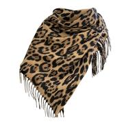 MNRIUOCII Écharpe classique pour femme avec motif léopard - Chaude, douce et épaisse - Grande écharpe douillette - 1 paquet d'écharpe et de gants - Pour homme, jaune, taille unique