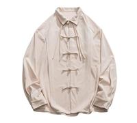 MNRIUOCII Veste en velours côtelé pour homme - Chemise médiévale - Arts martiaux traditionnels - Kung Fu Tai Chi - Style classique Tangzhuang - Veste d'entraînement - Uniforme de loisirs - Hauts