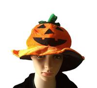 Mnrkaoic 1 Halloween Pumpkin chapeau bal spectacle prop taille moyenne velours chapeau Pumpkin chapeau coiffe