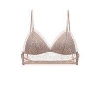 MNSFA Soutien-Gorge à Dos Bas, Dos Nu Push-up, sous-vêtements Invisibles en V Profond sans Anneau en Acier (Coffee,XL(85ABC))