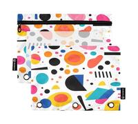 Mnsruu Abstract Tools Trousse à crayons pour classeur à 3 anneaux, 2 trousses à crayons avec fermeture éclair, fenêtre transparente pour fournitures de bureau, Multicolore, Taille unique, Organiseur