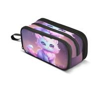 Mnsruu Beauty Magic Cat Trousse à crayons grande capacité 3 compartiments pour fournitures scolaires garçons filles, multicolore, Taille unique, Organiseur de sac