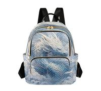 Mnsruu Blue Dragon Sac à dos pour femme Sac à dos de voyage Sac à bandoulière décontracté Sac à dos quotidien, Dragon Bleu, M