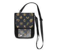 Mnsruu Boho Alchemt Portefeuille de voyage unisexe avec sangle réglable Motif lune abeille étoiles, #01, Taille unique, Mode