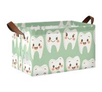 Mnsruu Boîte de rangement pour étagères avec motif de dents amusantes - Grand bac de rangement cube étanche - Organisateur de placard, vêtements, chambre à coucher