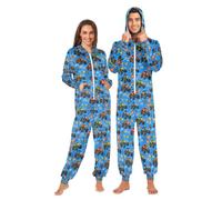 Mnsruu Car Fire Combinaison pyjama pour adulte avec fermeture éclair
