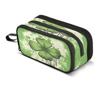 Mnsruu Clover Trousse à crayons de grande capacité avec 3 compartiments pour la Saint-Patrick, A1008, Sac à dos enfant
