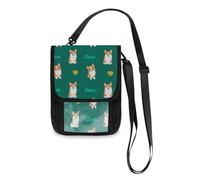 Mnsruu Corgis and Hearts Portefeuille de voyage avec sangle réglable pour passeport, carte de crédit, gadget, unisexe, #01, Taille unique, Mode