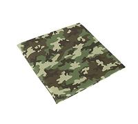Mnsruu Coussin de chaise vert camouflage militaire en mousse à mémoire de forme pour la maison, la cuisine, la salle à manger, le bureau, les sièges de voiture 40 x 40 x 3 cm