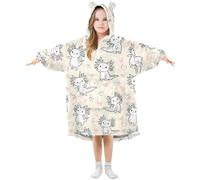 Mnsruu Couverture à capuche surdimensionnée pour fille Motif coquelicots Salamandre Love Kids, Multi25., L