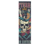 Mnsruu Crâne De Sucre Serpent Vintage Grips Skateboard Bande Antidérapant Planche à Roulettes Grip Papier de Verre Sports Plein air Scooter (84 x 23 cm)