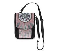 Mnsruu Dreamcatcher Ethnique Boho Dream Catcher Portefeuille Voyage Portefeuille Passport Carte de Crédit Gadget Pochette Pochette Unisexe Bandoulière Portefeuille Voyage Tour de Cou Portefeuille avec
