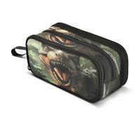 Mnsruu Fierce Tyrannosaurus Rex Trousse à crayons grande capacité 3 compartiments pour garçons et filles
