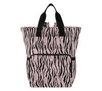 Mnsruu Grand sac à dos à langer imperméable à motif zébré rayé pour maman et papas