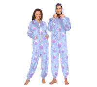 Mnsruu Grenouillère pour adulte avec motif de balle colorée dégradée, combinaison à fermeture éclair, vêtements de nuit, vêtements de maison, costume une pièce, Motif boule colorée dégradée, XS