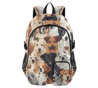 Mnsruu Group Of Pet Dogd Sac à dos d'école avec compartiment pour ordinateur portable, grand sac d'école pour adolescentes, filles, garçons, sac à dos de voyage de 17,5 pouces pour l'école, le travail