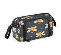 Mnsruu Honey Bee Trousse à crayons grande capacité pour garçons et filles