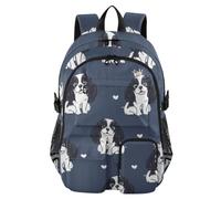 Mnsruu King Charles Sac à dos d'école avec compartiment pour ordinateur portable, grand sac d'école pour adolescentes, filles, garçons, sac à dos de voyage de 17,5 pouces pour l'école, le travail