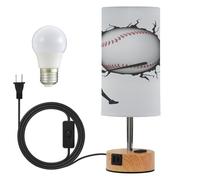Mnsruu Lampe de chevet de tennis softball baseball lampe de chevet 3 voies Dimmable contrôle tactile lampe pour chambre à coucher salon (ampoule incluse)