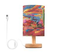 Mnsruu Lampe de chevet hérisson cactus revolver lampe de chevet avec base antidérapante veilleuse pour chambre à coucher salon