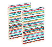 Mnsruu Lot de 2 carnets à spirales à rayures arc-en-ciel A5 pour le travail, l'école, l'écriture, le journal, 120 pages, 15 x 21 cm