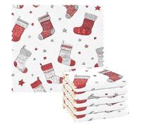 Mnsruu Lot de 6 Chiffons de Nettoyage en Microfibre réutilisables Motif étoiles