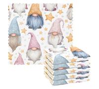 Mnsruu Lot de 6 Chiffons de Nettoyage en Microfibre réutilisables Motif étoiles naines pour la Vaisselle suédois