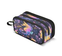 Mnsruu Magic Color Seahorse Trousse à crayons grande capacité 3 compartiments pour fournitures scolaires garçons filles, multicolore, Taille unique, Organiseur de sac