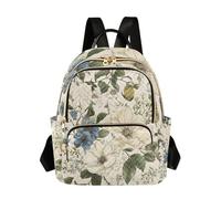 Mnsruu Mini sac à dos pour femme - Camélia blanc - Motif floral français - Petit sac à dos tendance - Sac à dos décontracté, Multi103, S