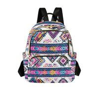 Mnsruu Mini sac à dos pour femme, violet, éthique, aztèque, petit sac à dos tendance pour femme, sac à dos décontracté, Multi1271, M