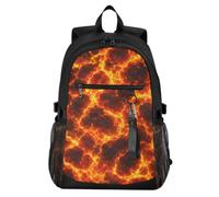 Mnsruu Molten Lava Sac à dos d'école pour adolescents, sac à dos universitaire pour garçons et filles, sac à dos décontracté et tendance, pour lycée, sac à dos pour ordinateur portable de 46,5 cm