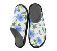 Mnsruu Morning Glory Pantoufles chaudes et pelucheuses pour femme avec semelles antidérapantes pour intérieur/extérieur, Morning Glory Two, 42/44 EU