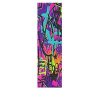 Mnsruu Motif Cool Doodle Populaire Grips Skateboard Bande Antidérapant Planche à Roulettes Grip Papier de Verre Sports Plein air Scooter (84 x 23 cm)