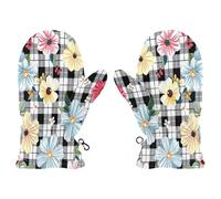 Mnsruu Moufles colorées en forme de fleur lattique pour enfants, gants de neige pour garçons et filles, gants de ski d'hiver pour tout-petits