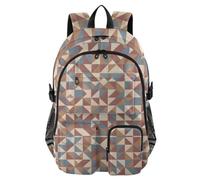 Mnsruu Nice Geometry Sac à dos d'école avec compartiment pour ordinateur portable, grand sac d'école pour adolescentes, filles, garçons, sac à dos de voyage décontracté pour l'école, le travail