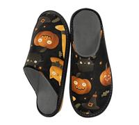 Mnsruu Pantoufle pour homme avec motif chapeau de magicien - Chaussons chauds et pelucheux pour femme - Semelles antidérapantes pour intérieur/extérieur, Motif chapeau de chat magicien, 38.5/39 EU