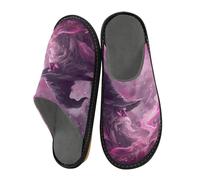 Mnsruu Pantoufle pour homme - Motif baguette magique - Nuages - Chaudes et pelucheuses - Semelles antidérapantes pour intérieur/extérieur, Vieux Magicien Baguette Magicienne Nuages, 37.5/38 EU