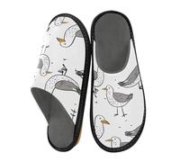 Mnsruu Pantoufles chaudes pour homme et femme avec semelles antidérapantes pour intérieur/extérieur, Little Bird, 38.5/39 EU