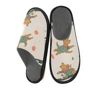 Mnsruu Pantoufles pour homme et femme - Motif planche à roulettes - Chaudes et pelucheuses - Semelles antidérapantes pour intérieur/extérieur, Motif de skateboard pour chien, 45/46 EU