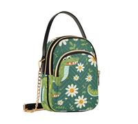 Mnsruu Petit sac à bandoulière crocodile pour femme, sac à main à chaîne amovible, sac à main pour téléphone, sac à main à bandoulière, portefeuille