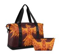 Mnsruu Phoenix Fire Grand sac de voyage avec compartiment à chaussures et poche pour articles de toilette, #04, Taille unique, Mode