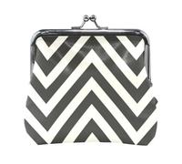 Mnsruu Porte-monnaie portable pour femmes et filles - Noir et blanc - Avec ligne ondulée - Mini porte-monnaie en cuir pour femmes et filles - Pour cartes de crédit, clés, pièces de monnaie, casque,